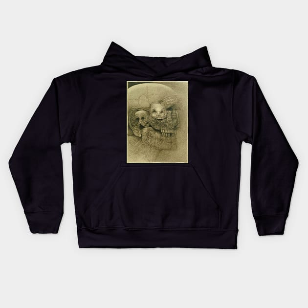 Beksinski Kids Hoodie by QualityArtFirst